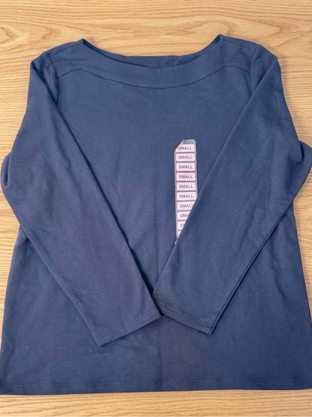 Rafaella Navy Long-Sleeve Tee- 3/4